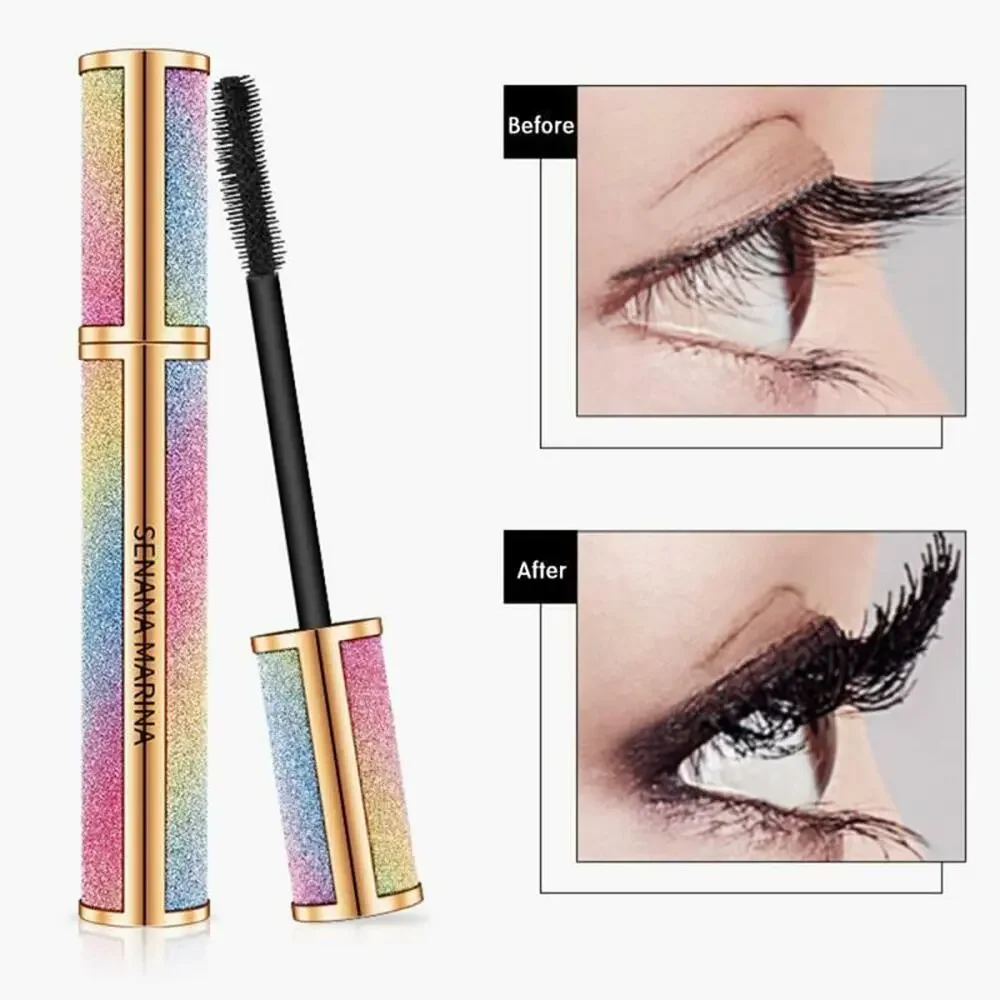 2 Pk 4D Silk Fiber Mascara – Waterproof, Thick Long Lashes, Vivid Galaxy Effect